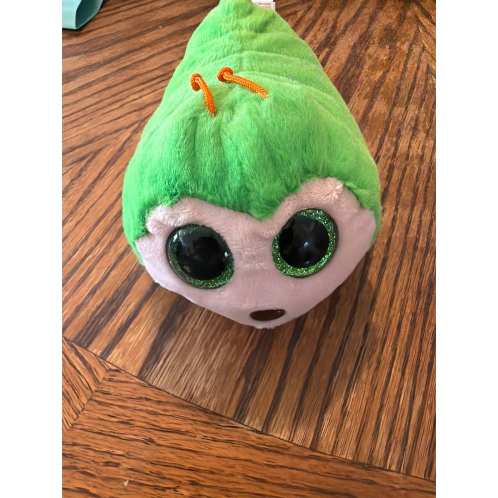 Ty Beanie Boos Pilar the Caterpillar Green Plush Glitter Eyes Teeny Tys 2021